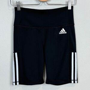 Adidas Primegreen Aeroready Black 3 Stripes Short Leggings S